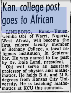 Afro-American newspaper-Enuenwemba Obi