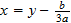 $x=y-\frac{b}{3a}$